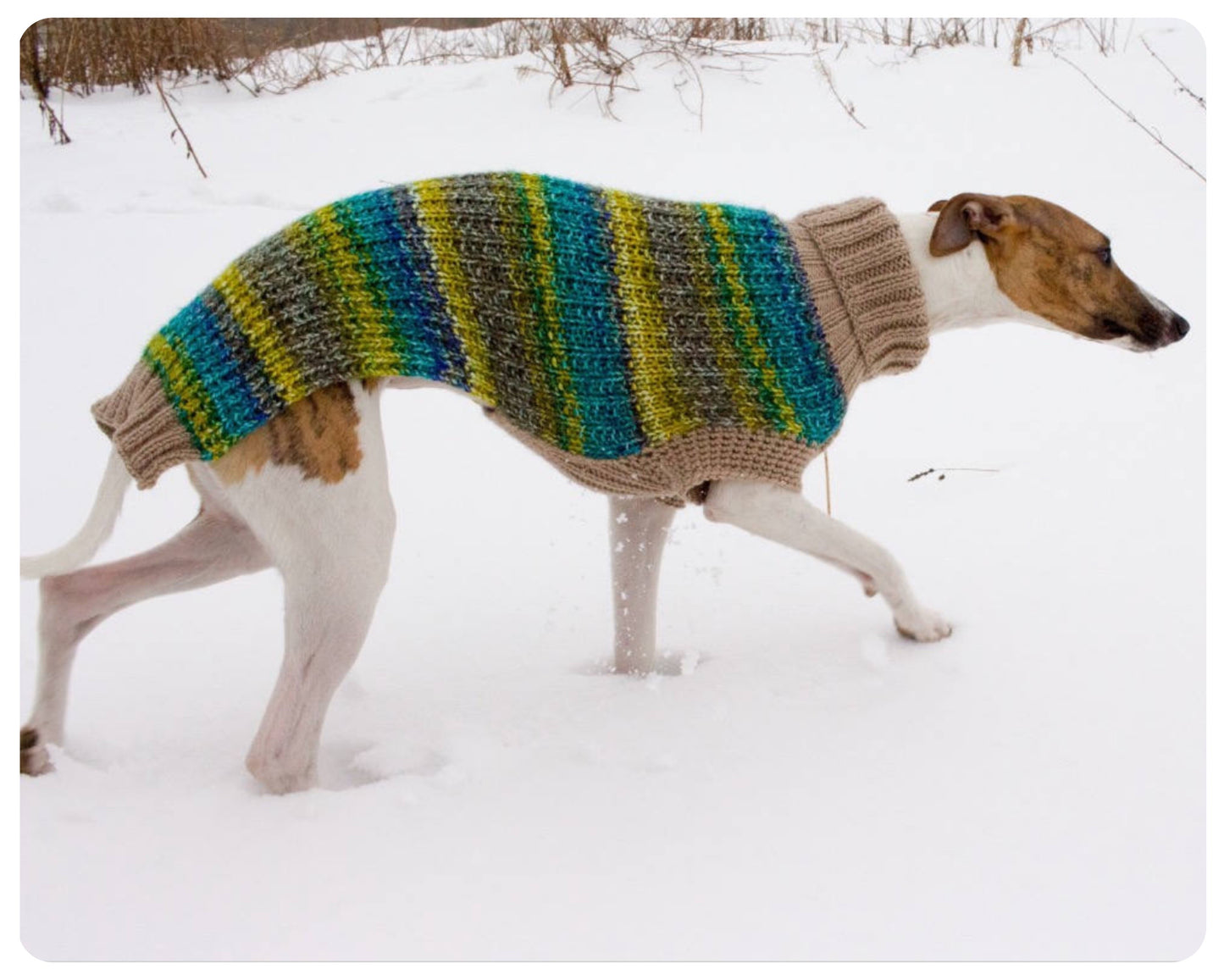 HANDMADE SOFT CHUNKY KNITTED GREEN WARM COSY WHIPPET JUMPER SWEATER COAT