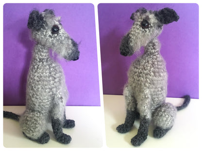 CUSTOM MINI CROCHET SCRUFFY LURCHER KEEPSAKE MEMORIAL GIFT