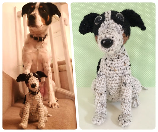 CUSTOM MINI CROCHET CROSS BREED DOG KEEPSAKE MEMORIAL GIFT