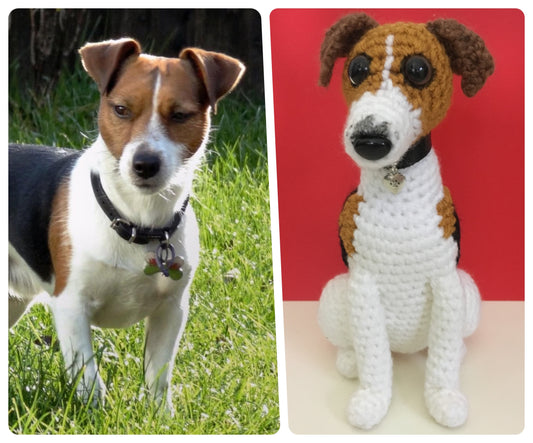 CUSTOM MINI CROCHET JACK RUSSELL KEEPSAKE MEMORIAL GIFT