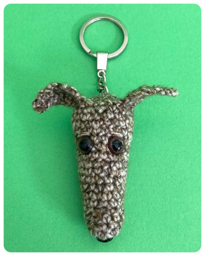 TAN BRINDLE WHIPPET GREYHOUND SIGHTHOUND LURCHER ITALIAN GREYHOUND KEYRING CHARM KEEPSAKE GIFT