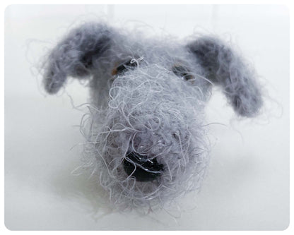 LIGHT GREY HAIRY SCRUFFY SIGHTHOUND LURCHER BEDLINGTON WHIPPET WOLFHOUND KEYRING CHARM KEEPSAKE GIFT